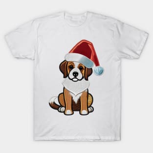 A Cute Chirstmas Dog T-Shirt